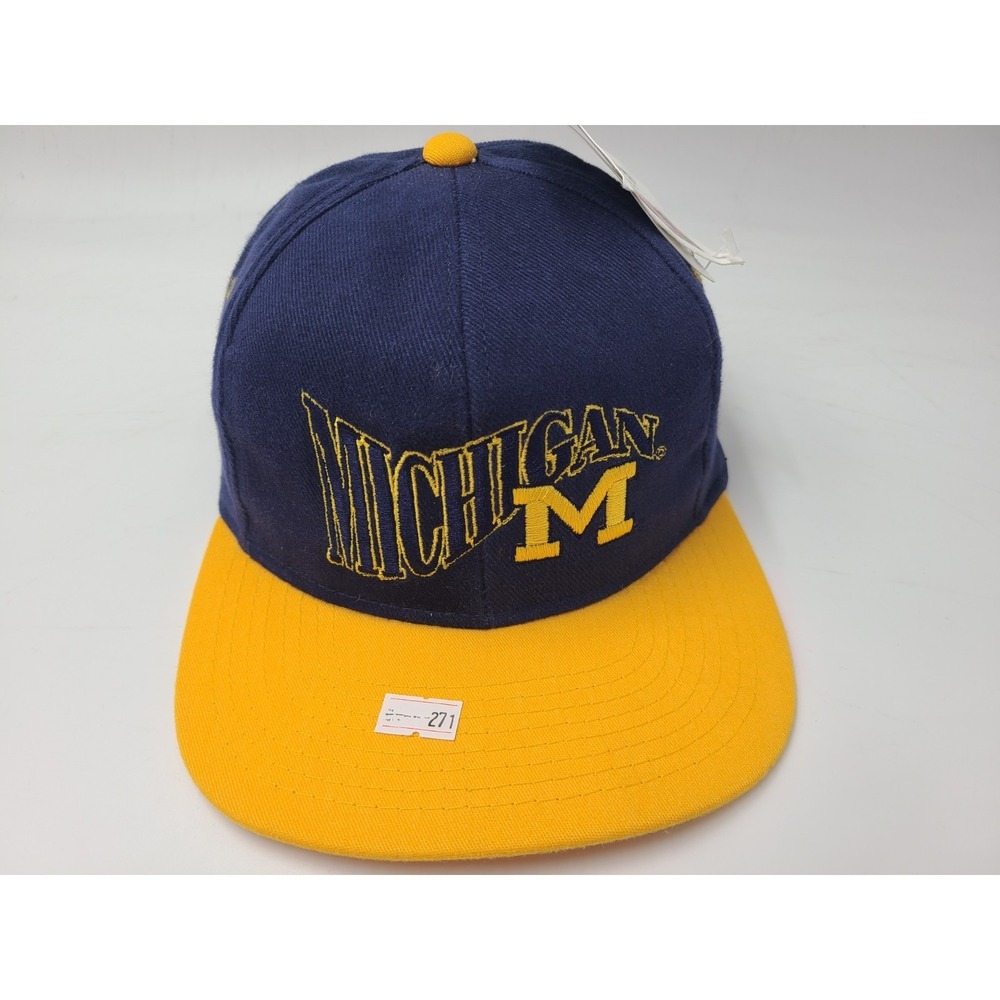Vintage University of Michigan Wolverines‎ Outdoor Cap Adjustable Hat NCAA Blue